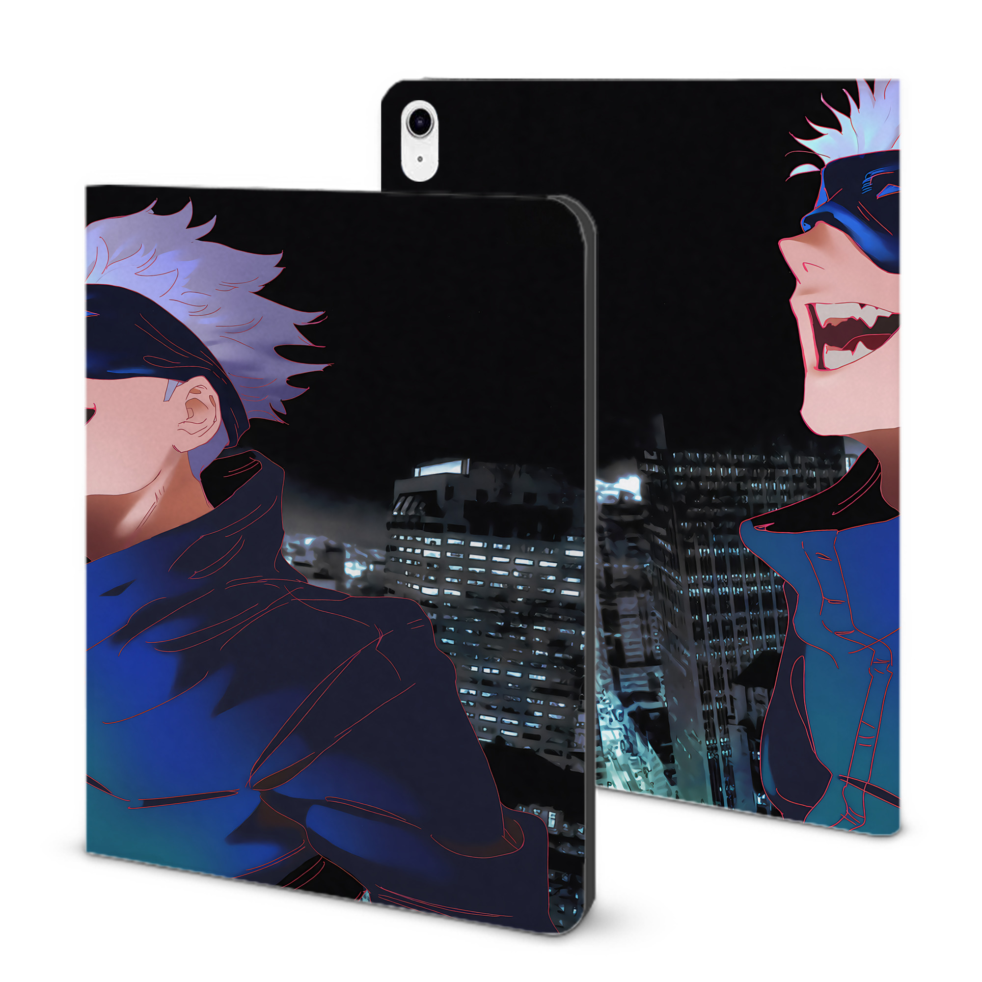 （画像用） 呪術廻戦 Jujutsu Kaisen IPad ケース ブック型 PUレザー TPU 耐衝撃 軽量 薄型 ペン収納なし 全面保護 IPad 各モデル対応